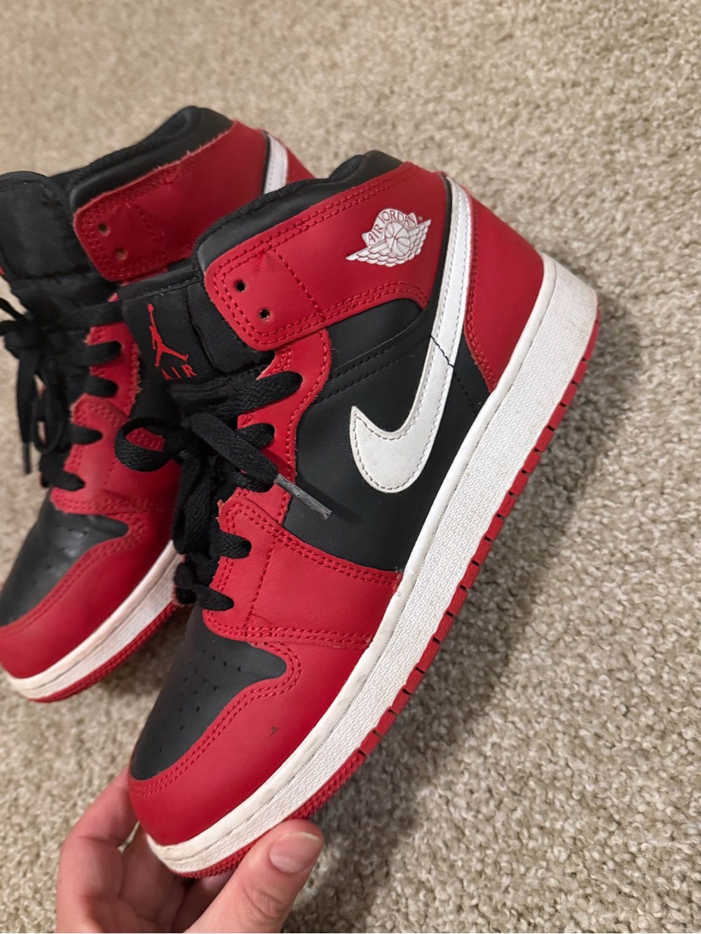 Jordan Kids' High-Top Sneakers - Red/Black/White